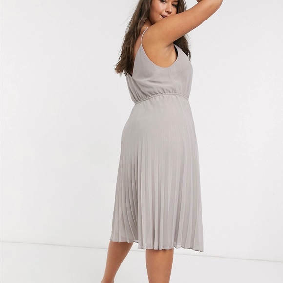 NWT Asos Curve pleated midi dress with drawstring waist - Picture 5 of 5